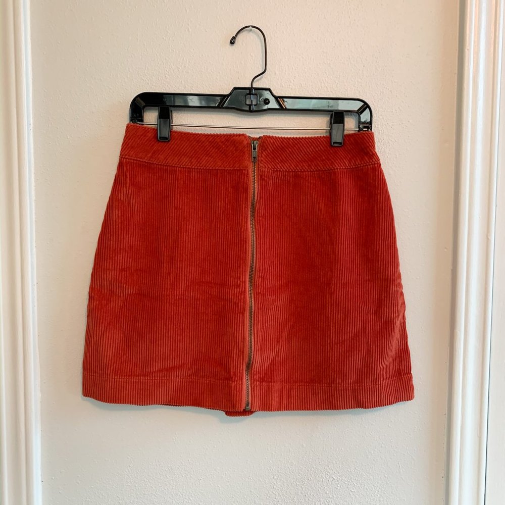 American Apparel A-line Zip Corduroy Mini Skirt